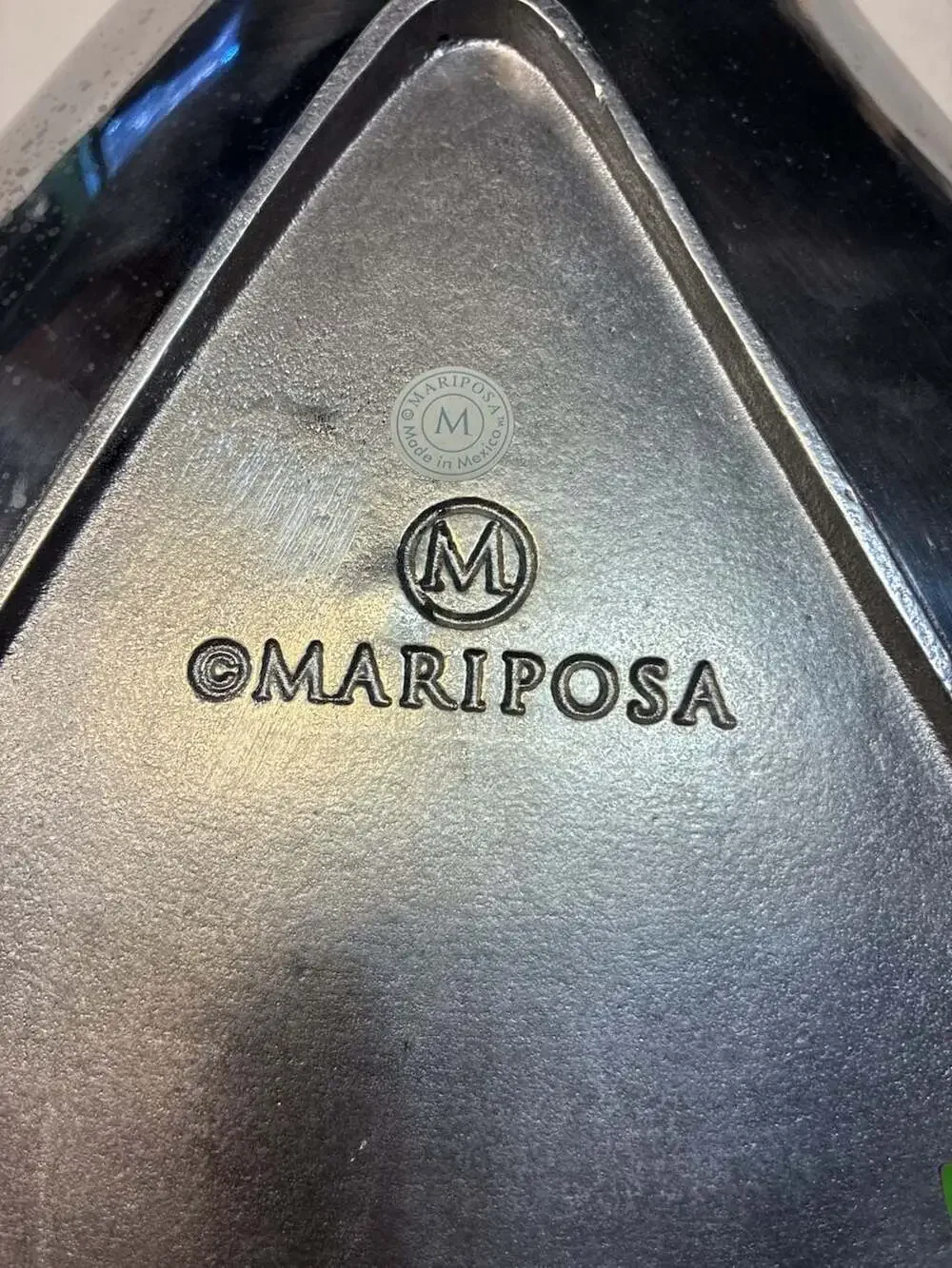 Mariposa Brillante Aluminum Large Sailboat Schooner Serving Tray Platter